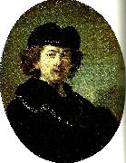 Rembrandt Peale autoportrait a' la toque oil painting